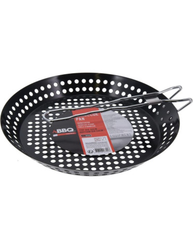 Patelnia do grilowania ze składanym uchwytem non stick czarna