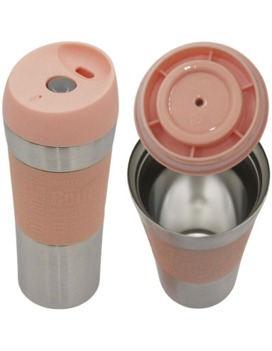 Kubek termiczny turystyczny excellent houseware 350ml różowy