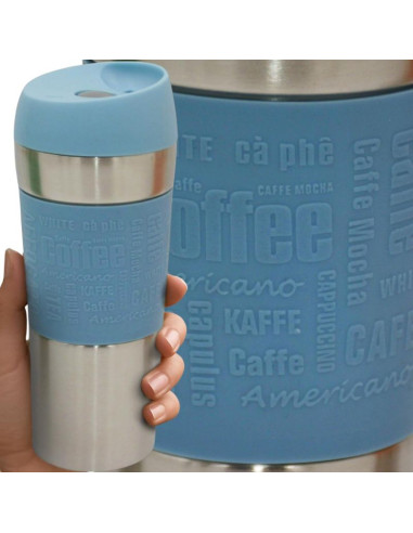 Kubek termiczny turystyczny excellent houseware 350ml niebieski