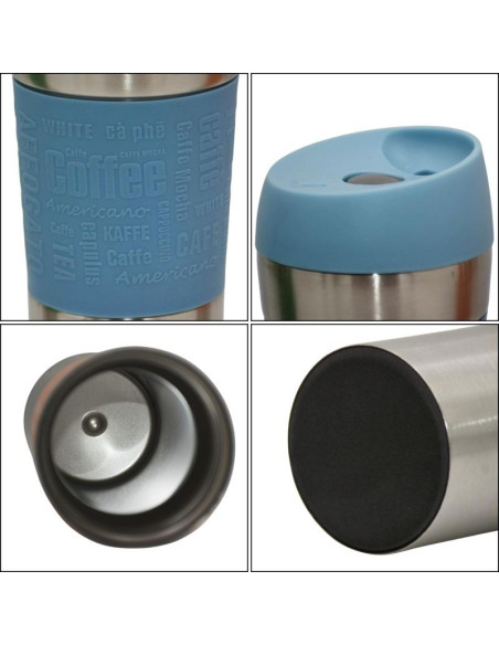 Kubek termiczny turystyczny excellent houseware 350ml niebieski