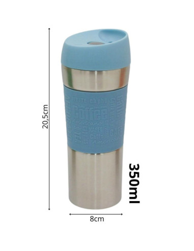 Kubek termiczny turystyczny excellent houseware 350ml niebieski