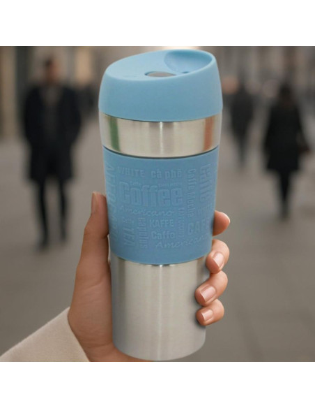 Kubek termiczny turystyczny excellent houseware 350ml niebieski