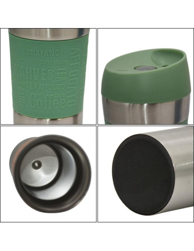 Kubek termiczny turystyczny excellent houseware 350l zielony