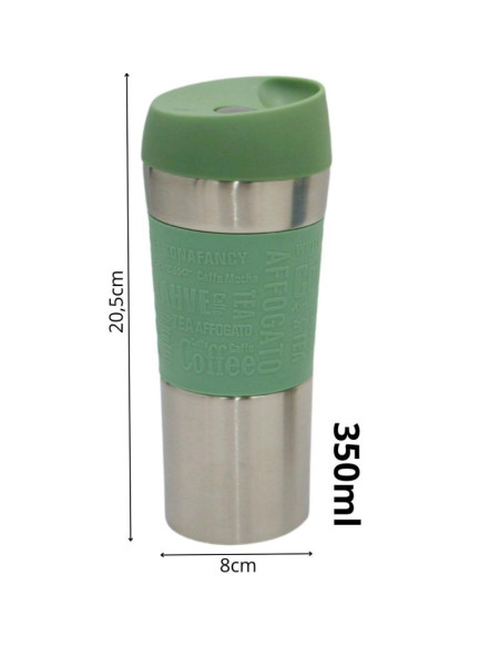 Kubek termiczny turystyczny excellent houseware 350l zielony