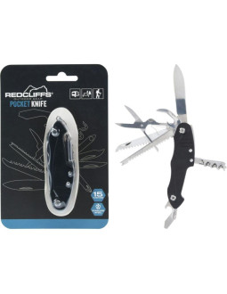 Zestaw survivalowy turystyczny scyzoryk 15w1 black