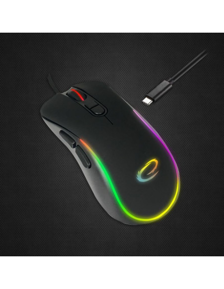 Esperanza mysz przewod. 7d dla graczy hesperis usb-c egm303