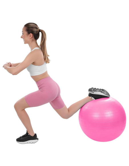Piłka gimnastyczna do ćwiczeń fitness 75cm antiburst różowa
