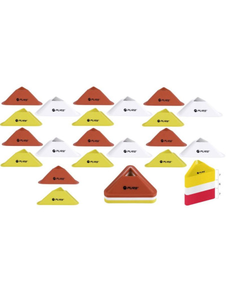 Stożki pachołki znaczniki treningowe 20szt pure 2 improve