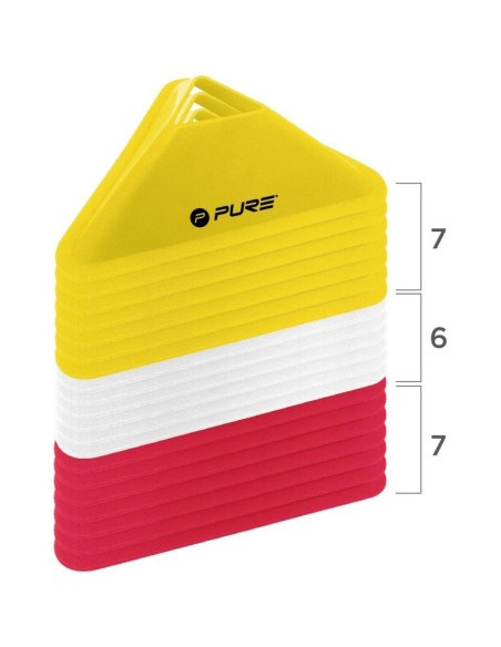 Stożki pachołki znaczniki treningowe 20szt pure 2 improve