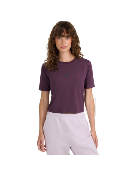 Koszulka damska 4f f2971 ciemny fiolet 4fwaw25ttshf2971 50s