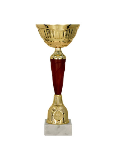 Puchar metalowy złoto-burgundowy