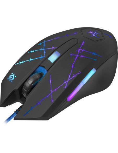 Defender mysz przewodowa forced gm-020l 800/1800/2400/3200 dpi 6p + podkładka + gra 52020