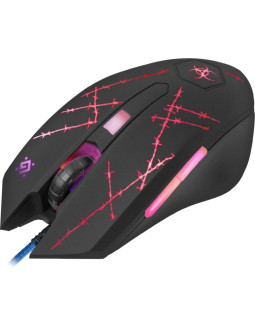 Defender mysz przewodowa forced gm-020l 800/1800/2400/3200 dpi 6p + podkładka + gra 52020 2