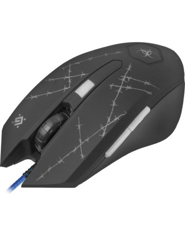 Defender mysz przewodowa forced gm-020l 800/1800/2400/3200 dpi 6p + podkładka + gra 52020