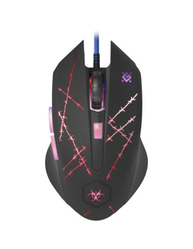 Defender mysz przewodowa forced gm-020l 800/1800/2400/3200 dpi 6p + podkładka + gra 52020