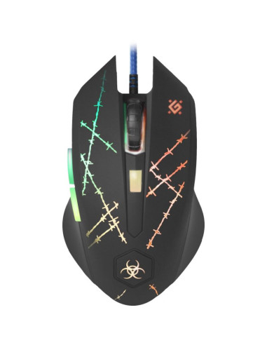 Defender mysz przewodowa forced gm-020l 800/1800/2400/3200 dpi 6p + podkładka + gra 52020