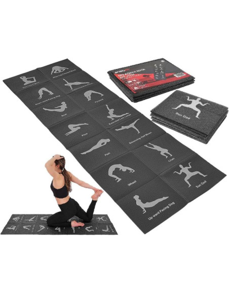 Mata do jogi składana 1700x600x5mm czarna enero fit