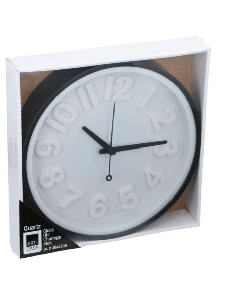 Zegar ścienny 29,5x4,6cm articasa czarny