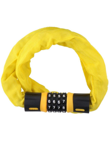 Zapięcie rowerowe dunlop łańcuch na szyfr dł.90cm pomarańczowe