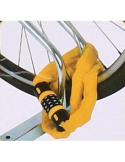 Zapięcie rowerowe dunlop łańcuch na szyfr dł.90cm zielone 2