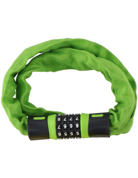 Zapięcie rowerowe dunlop łańcuch na szyfr dł.90cm zielone