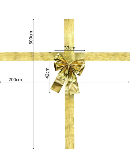 Kokarda na drzwi 33x42cm wstążka złota
