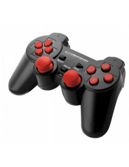 Gamepad esperanza egg106r (pc, ps2, ps3  kolor czarny, kolor czerwony)