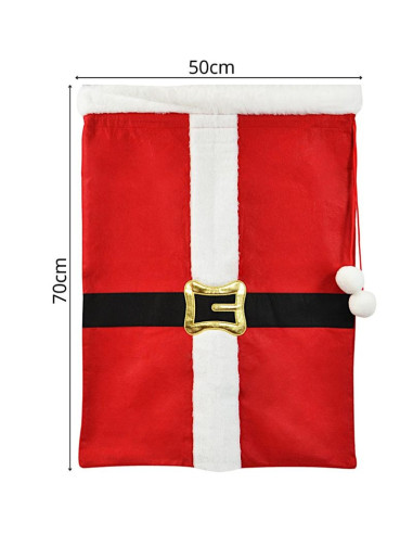 Świąteczny worek na prezent 70x50cm mica - pas