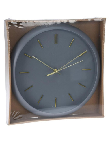 Zegar ścienny pp 30x4,5cm szary