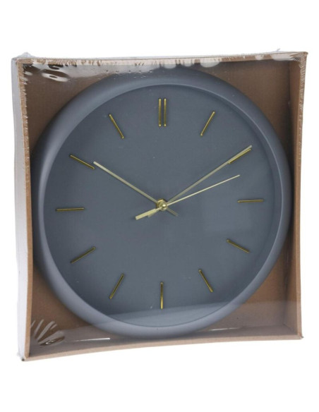 Zegar ścienny pp 30x4,5cm szary