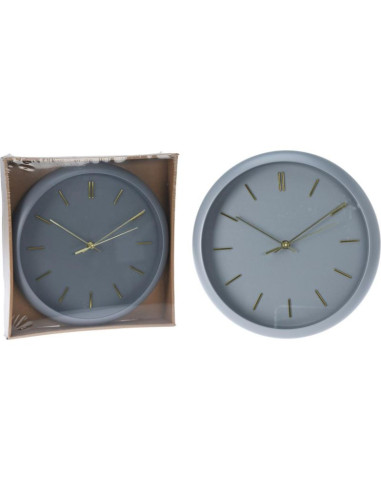 Zegar ścienny pp 30x4,5cm szary