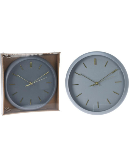 Zegar ścienny pp 30x4,5cm szary