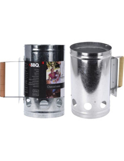 Komin rozpalacz do grilla wys. 27,5cm z drewnianą rączką 2