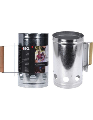 Komin rozpalacz do grilla wys. 27,5cm z drewnianą rączką