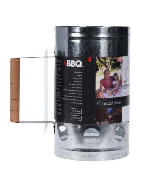 Komin rozpalacz do grilla wys. 27,5cm z drewnianą rączką