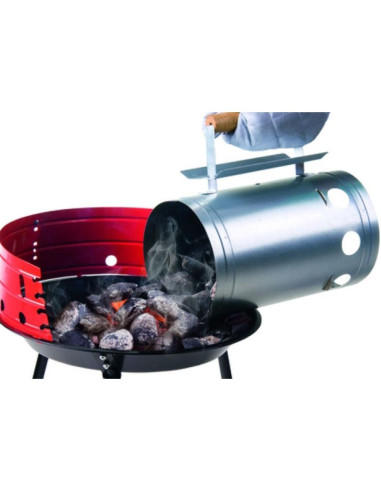 Komin rozpalacz do grilla wys. 27,5cm z drewnianą rączką