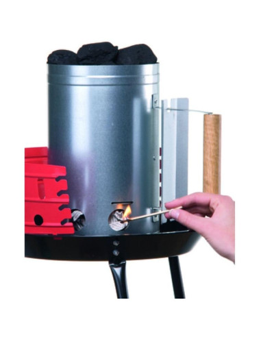 Komin rozpalacz do grilla wys. 27,5cm z drewnianą rączką