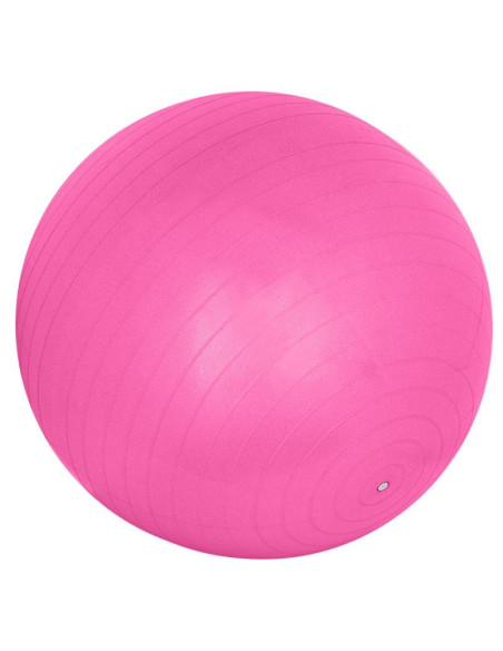 Piłka gimnastyczna do ćwiczeń fitness 65cm antiburst różowa