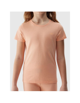 T-shirt bawełniany 100% gładki dziewczęcy 4f junior