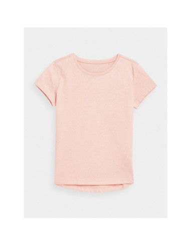 T-shirt bawełniany 100% gładki dziewczęcy 4f junior