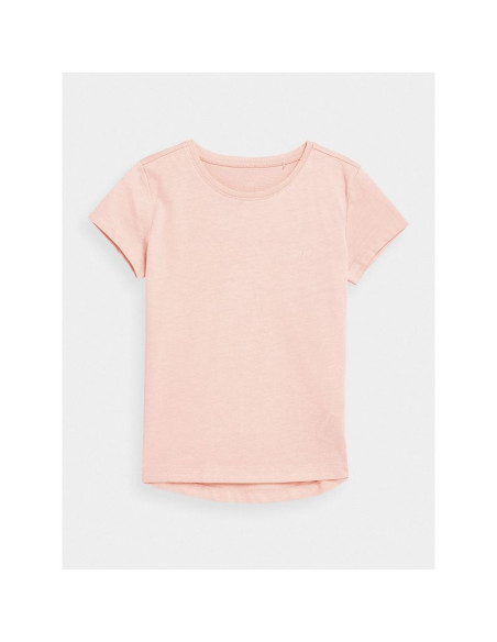 T-shirt bawełniany 100% gładki dziewczęcy 4f junior