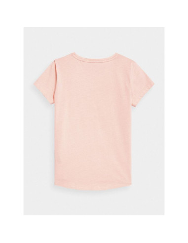 T-shirt bawełniany 100% gładki dziewczęcy 4f junior