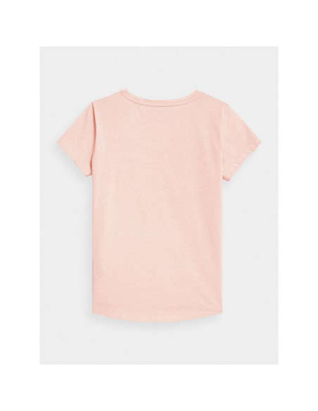 T-shirt bawełniany 100% gładki dziewczęcy 4f junior