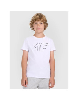 T-shirt z nadrukiem chłopięcy 4f junior 4fjwmm00ttshm2331-10s 2