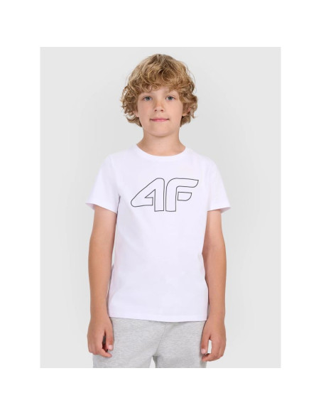 T-shirt z nadrukiem chłopięcy 4f junior 4fjwmm00ttshm2331-10s