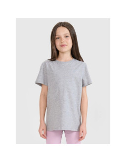 T-shirt regular gładki dziewczęcy 4f 4fjwss25ttshf2177-27m