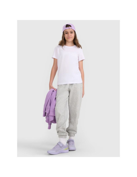 T-shirt regular gładki dziewczęcy 4f 4fjrmm00ttshf3231-10s