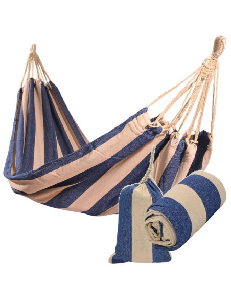 Hamak ogrodowy 1 osobowy 200x100cm z pokrowcem 1064024