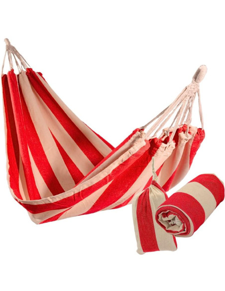 Hamak ogrodowy 1 osobowy 200x100cm z pokrowcem 1064031