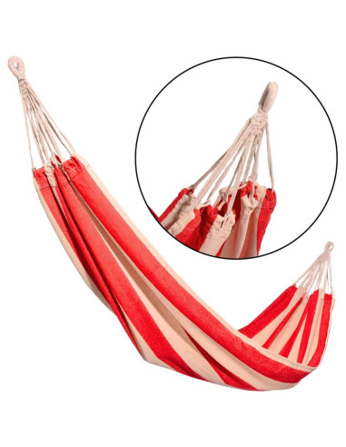 Hamak ogrodowy 1 osobowy 200x100cm z pokrowcem 1064031